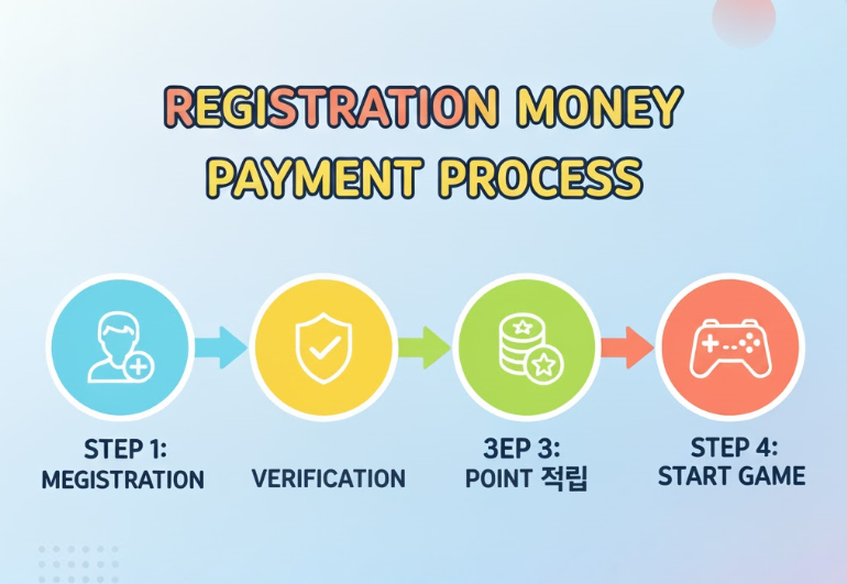 가입머니 지급 과정을 단계별로 보여주는 인포그래픽 스타일 이미지
