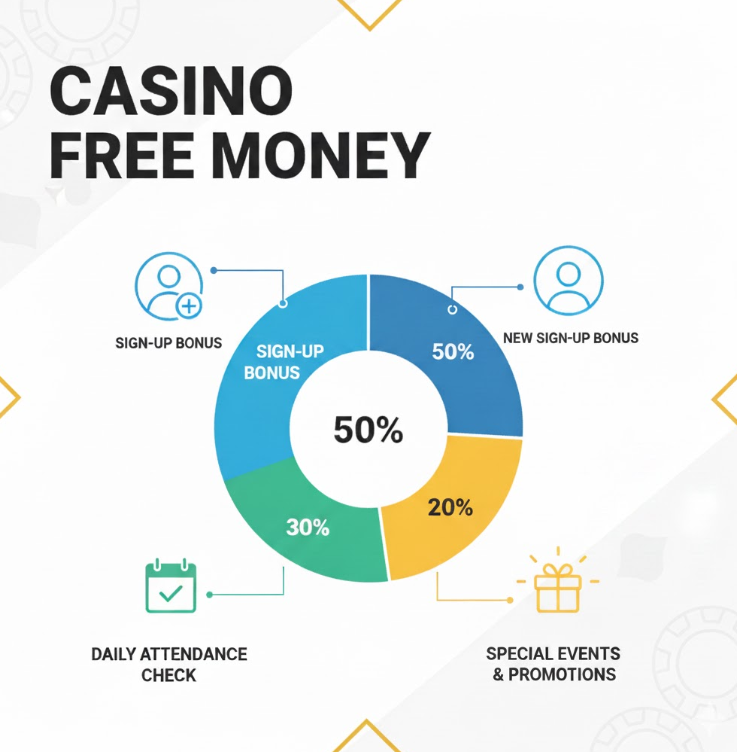 카지노 꽁머니 유형을 보여주는 인포그래픽 카지노 꽁머니 유형을 보여주는 인포그래픽