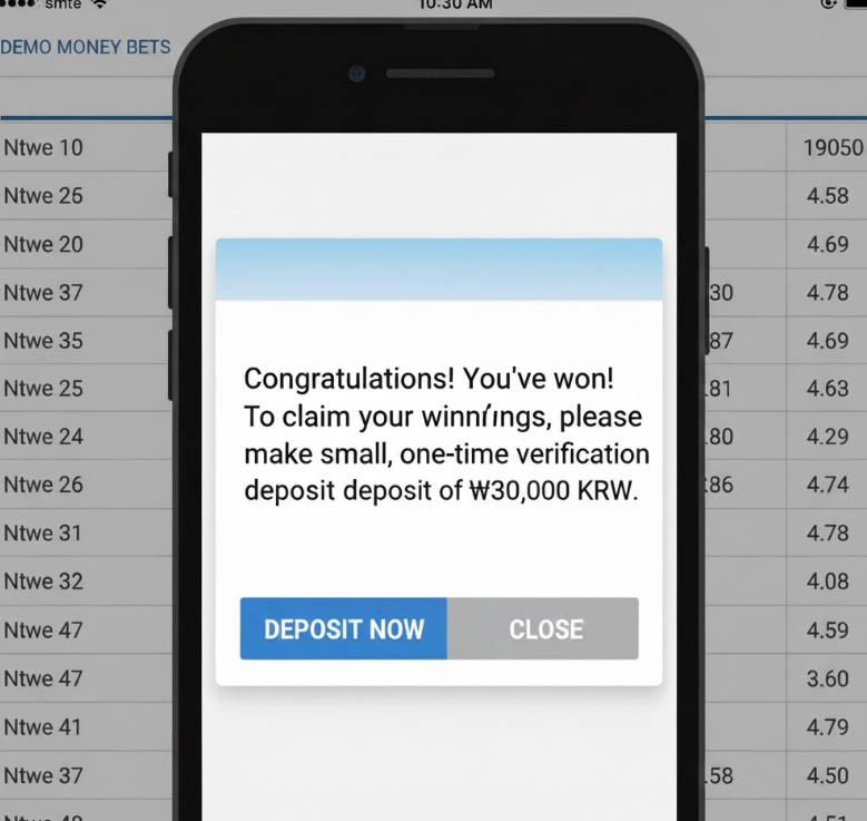 출금을 위해 3만 원만 충전해주세요