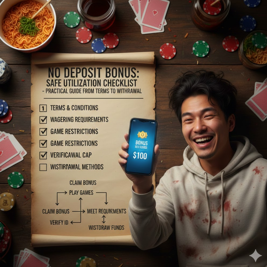 안전 활용 체크리스트 인포그래픽 – 조건 확인부터 출금까지 실전 가이드