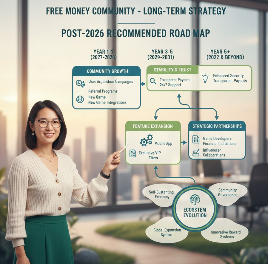 커뮤니티 장기 활용 전략 인포그래픽 – 2026년 이후 추천 로드맵