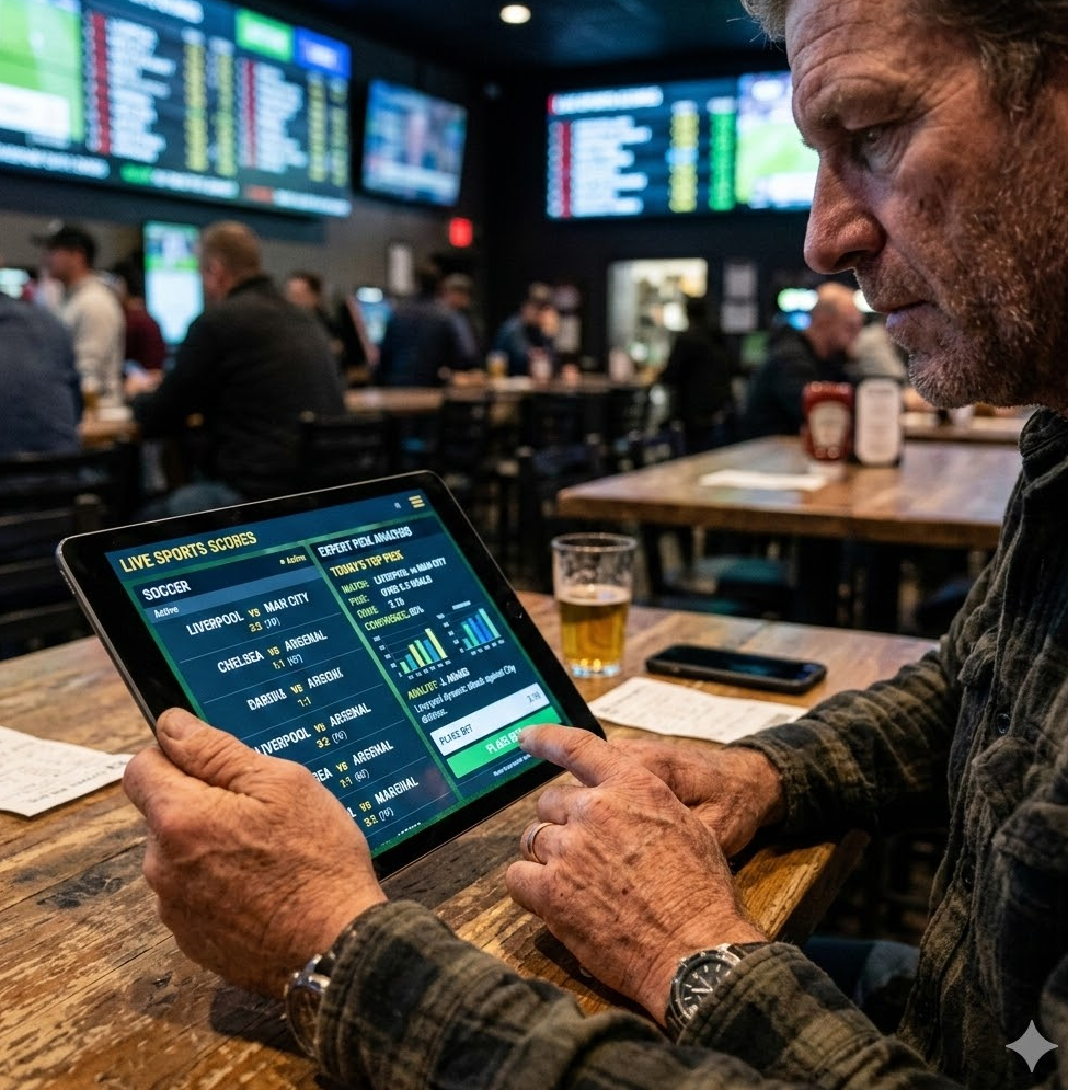 전 세계를 하나로 연결하는 디지털 네트워크망 위로 스포츠 아이콘과 암호화폐 심볼들이 조화롭게 배치된 글로벌 베팅 시장의 미래 비주얼